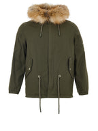 Parka Corto con Coulisse Verde Militare Moose Knuckles