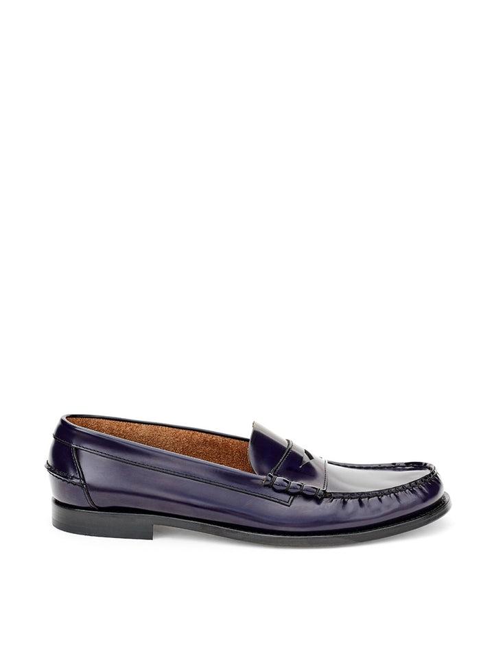 Mocassino Prada in Pelle Blu Navy