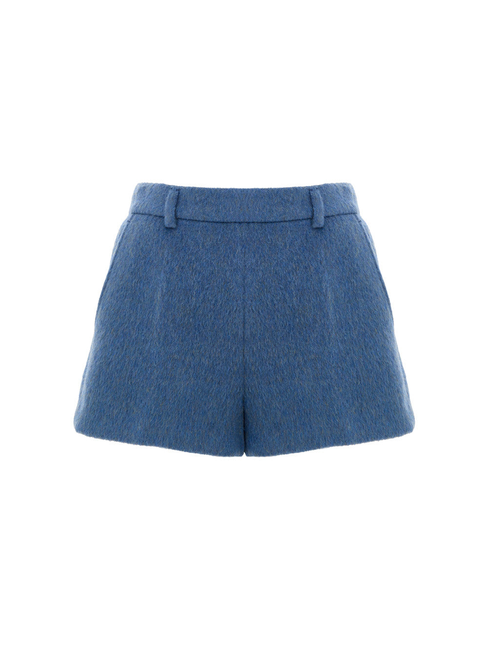 Pantaloncini Shorts Misto Mohair in Blu Avio Gucci