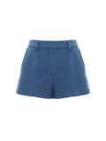 Pantaloncini Shorts Misto Mohair in Blu Avio Gucci