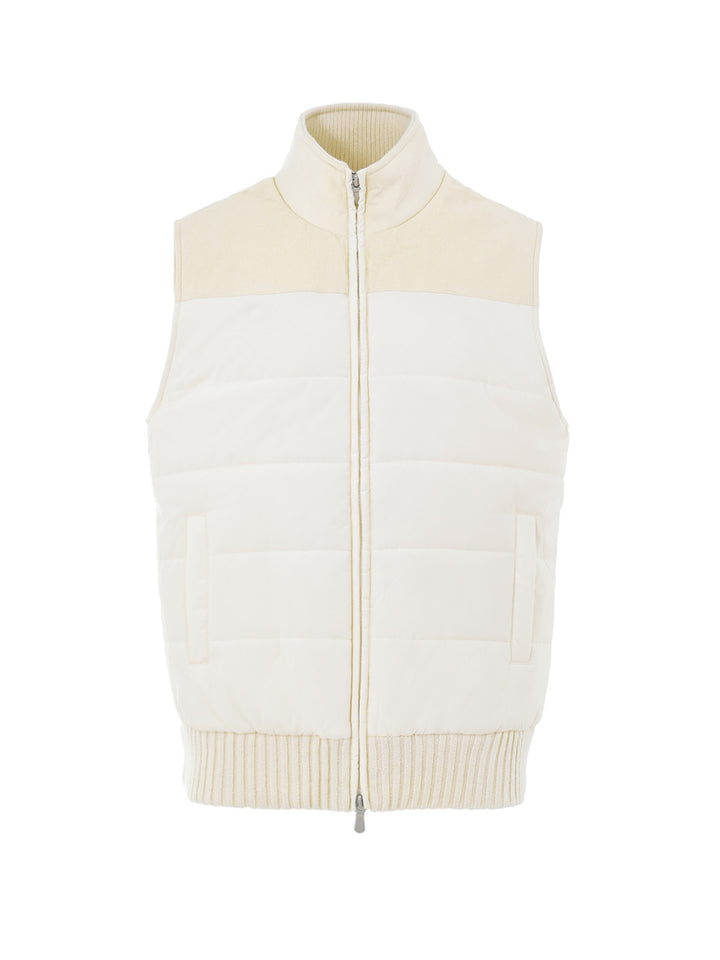 Giubbino Smanicato Imbottito Bianco Gran Sasso