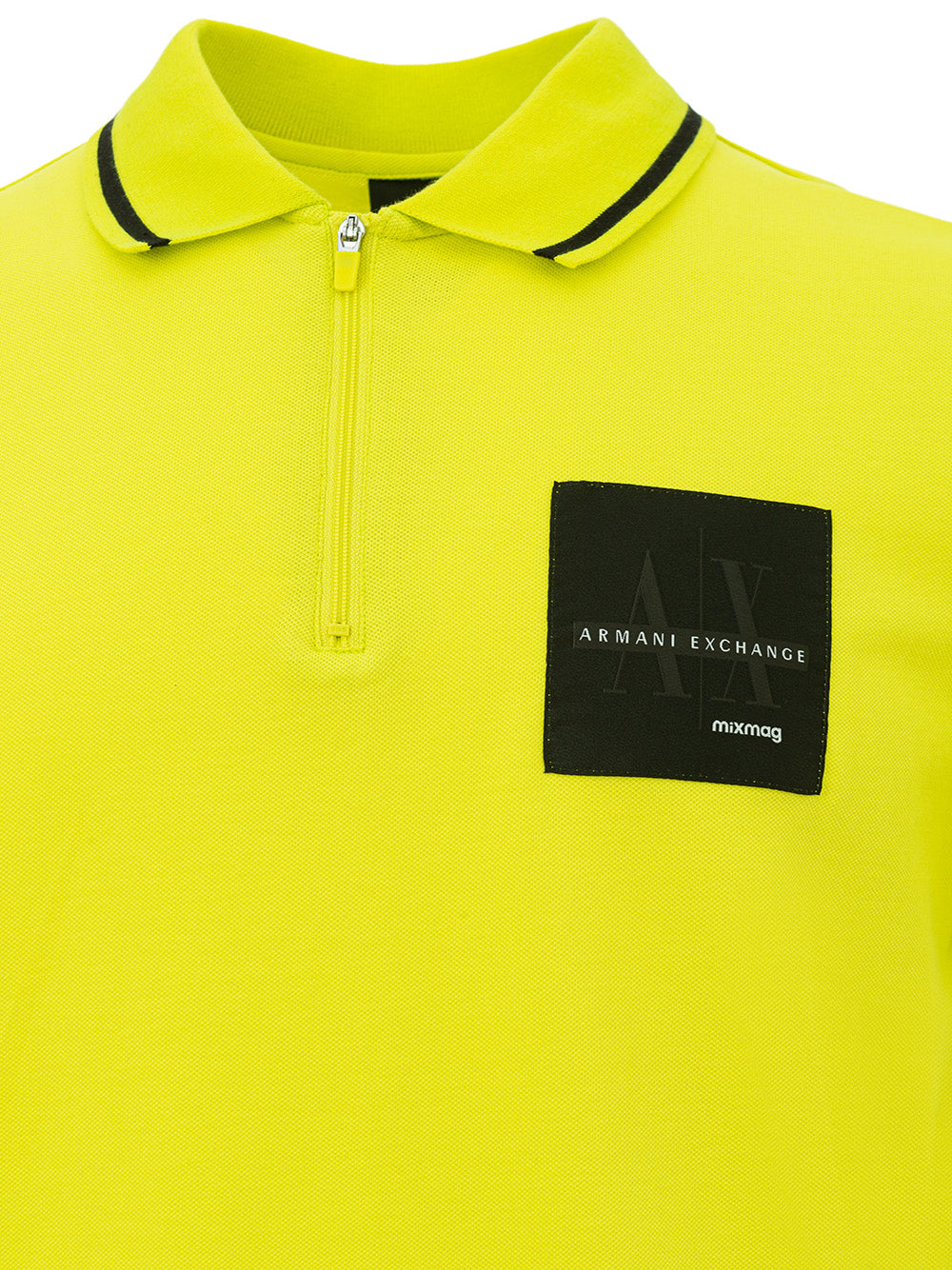 Armani Exchange yellow polo shirt in stretch cotton