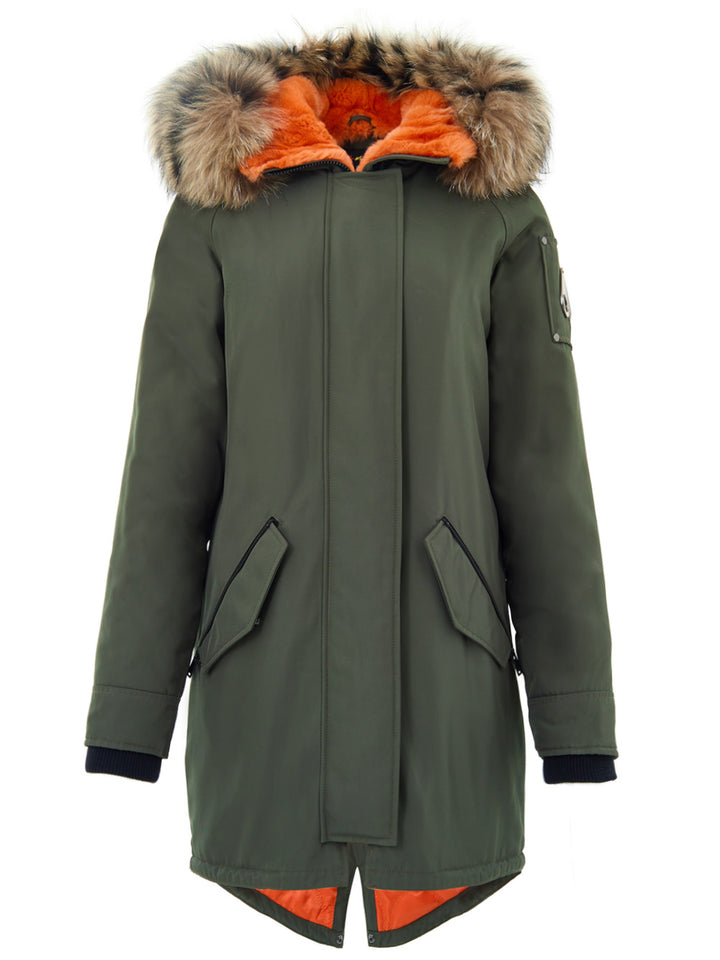 Giubbino Lungo Imbottito in Verde Moose Knuckles