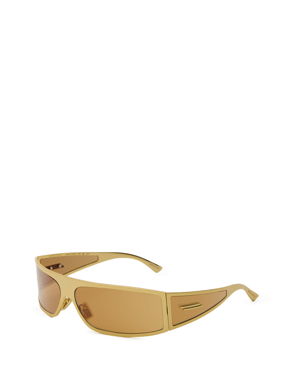 Occhiali da Sole Avvolgenti in Metallo Gold Bottega Veneta
