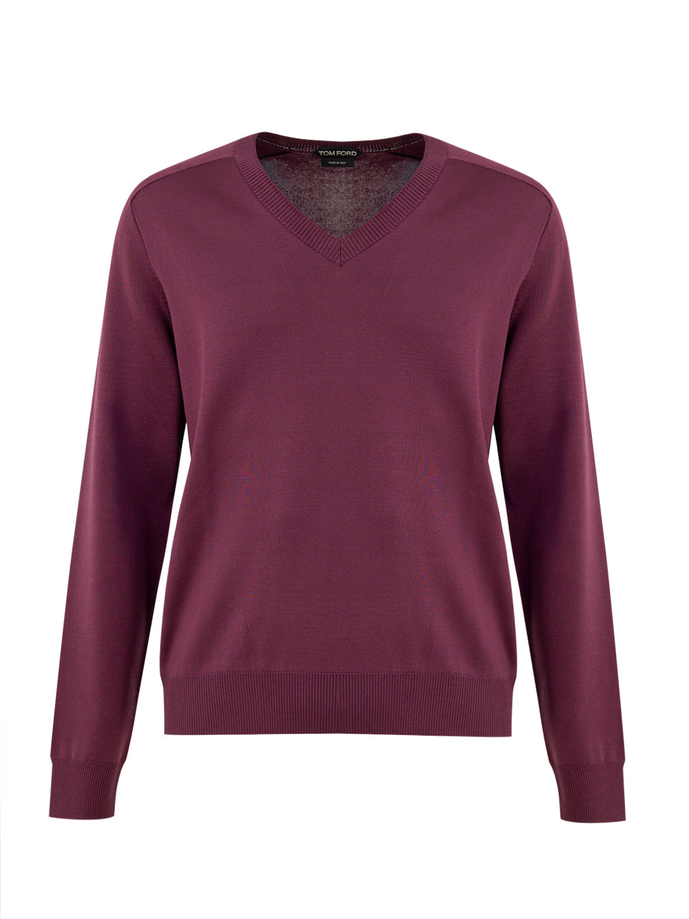 Tom Ford V-Ausschnittpullover aus violetter Seide