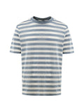 T-Shirt a Righe in Cotone Fiammato Gran Sasso
