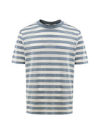T-Shirt a Righe in Cotone Fiammato Gran Sasso