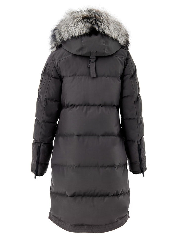 Giubbino Lungo Imbottito in Grigio Moose Knuckles