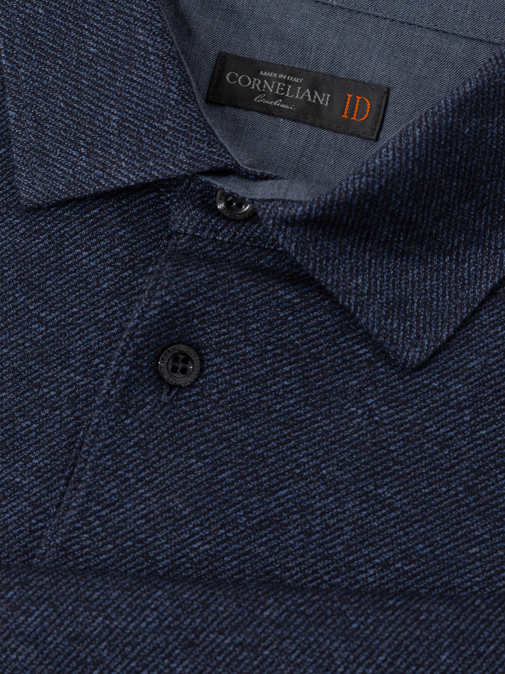 Polo Corneliani Blu in Cotone