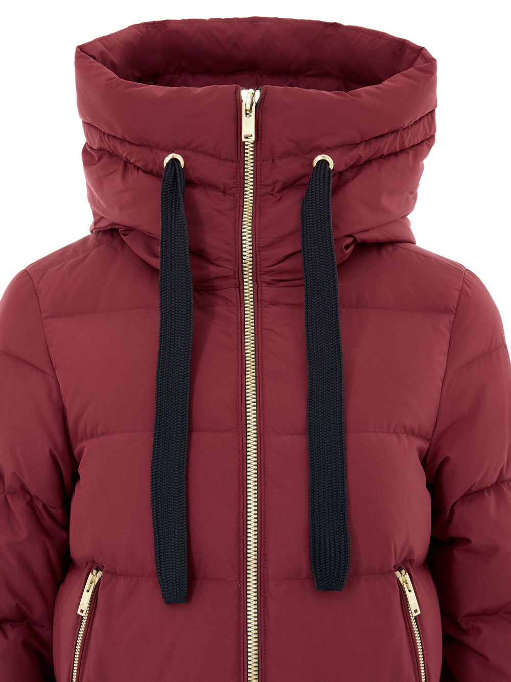 Piumino Bordeaux Imbottito con Zip Gold Moose Knuckles