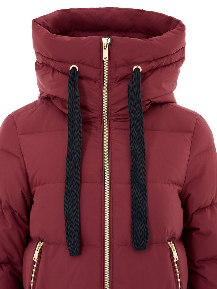 Piumino Bordeaux Imbottito con Zip Gold Moose Knuckles