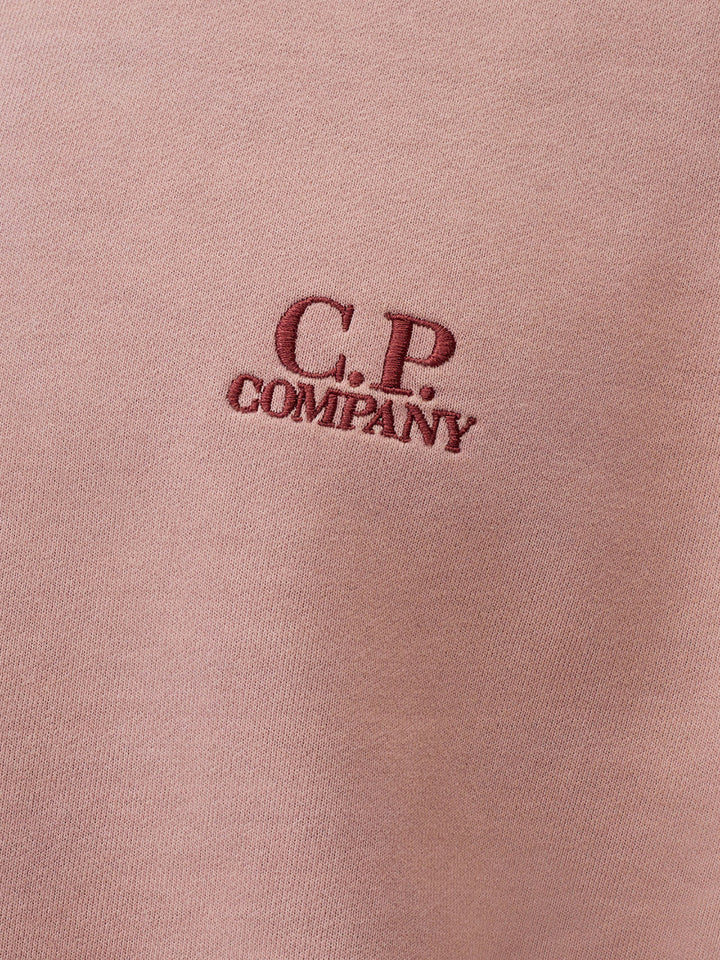 Crewneck sweatshirt with CP Company embroidered logo