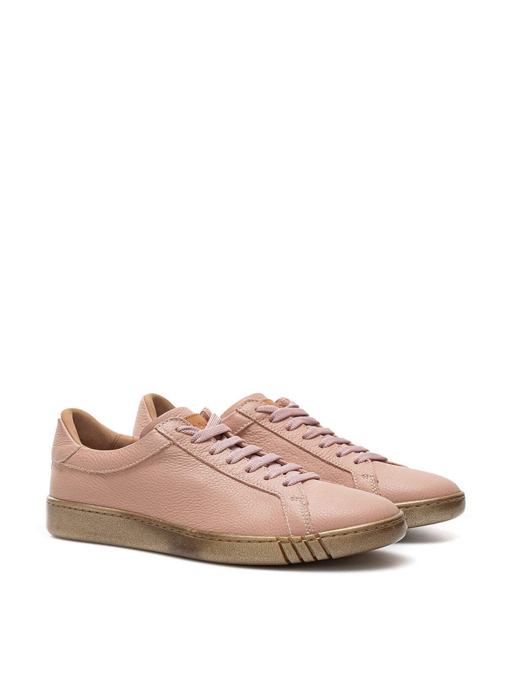 Baskets en cuir rose Bally