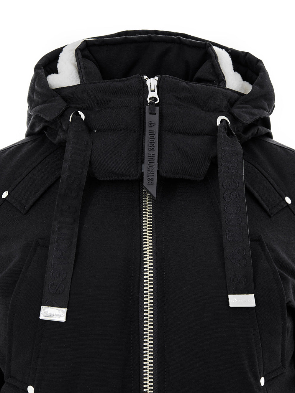 Giubbino Bomber Imbottito in Nero Moose Knuckles