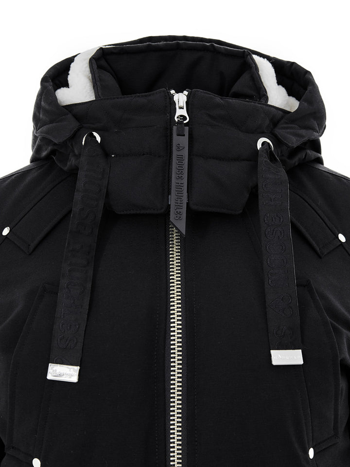Giubbino Bomber Imbottito in Nero Moose Knuckles