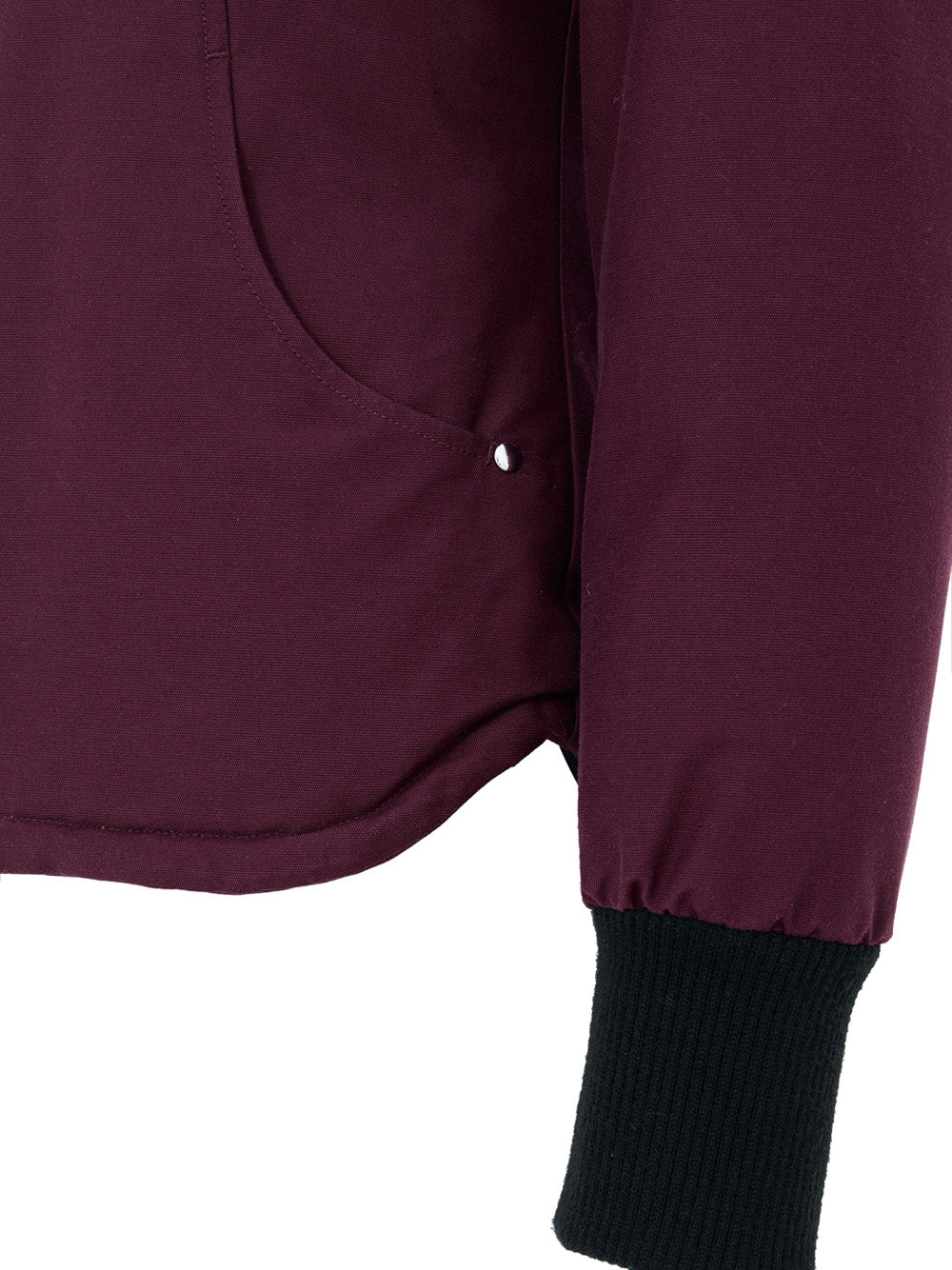 Giubbino Corto in Tessuto Bordeaux con Pompom Moose Knuckles