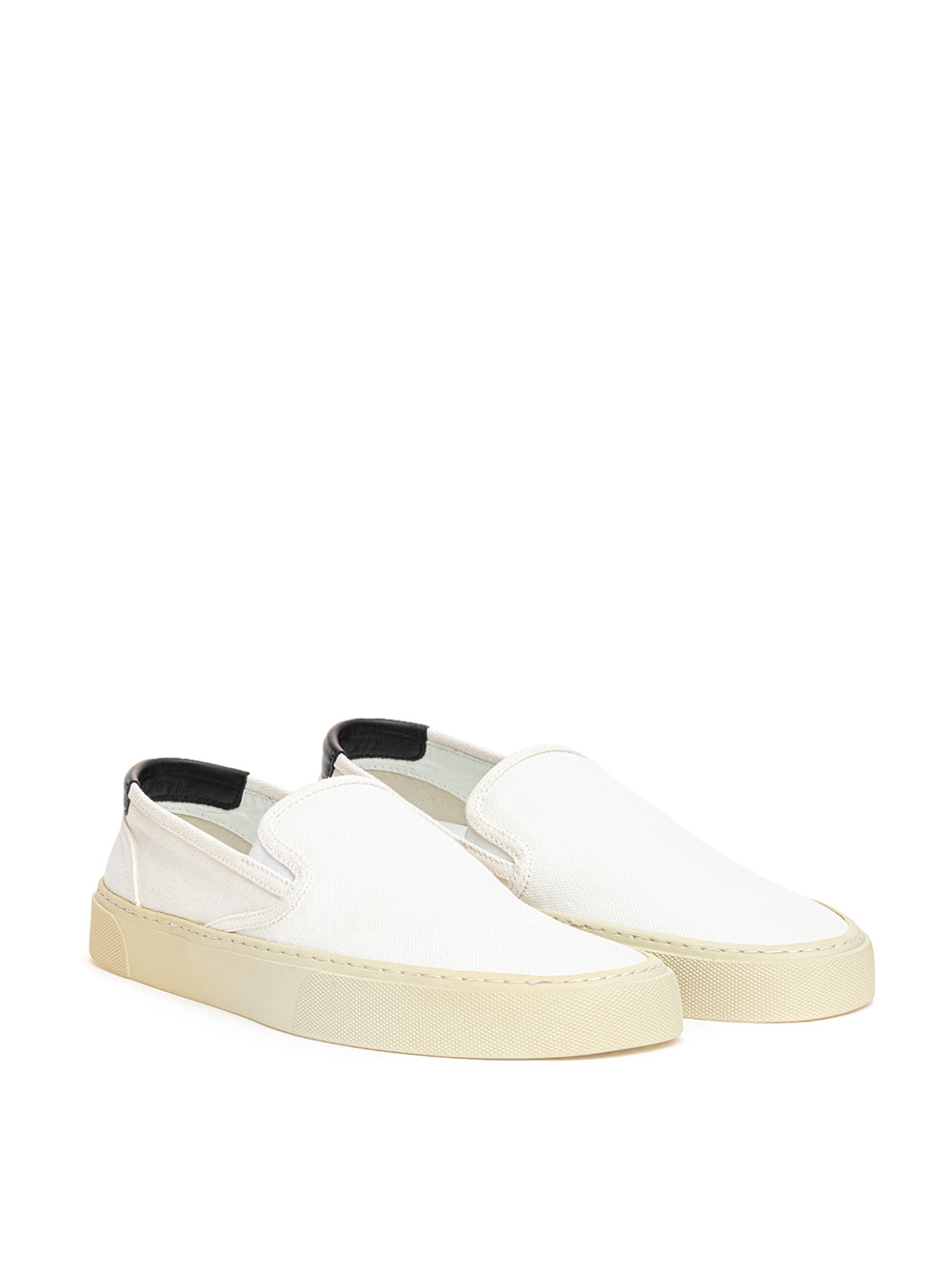 Sin cordones en lona blanca de Saint Laurent