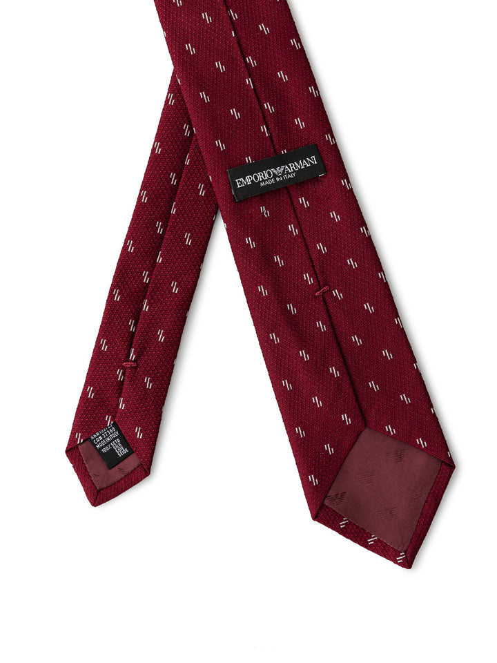 Bordeaux Silk Tie by Emporio Armani