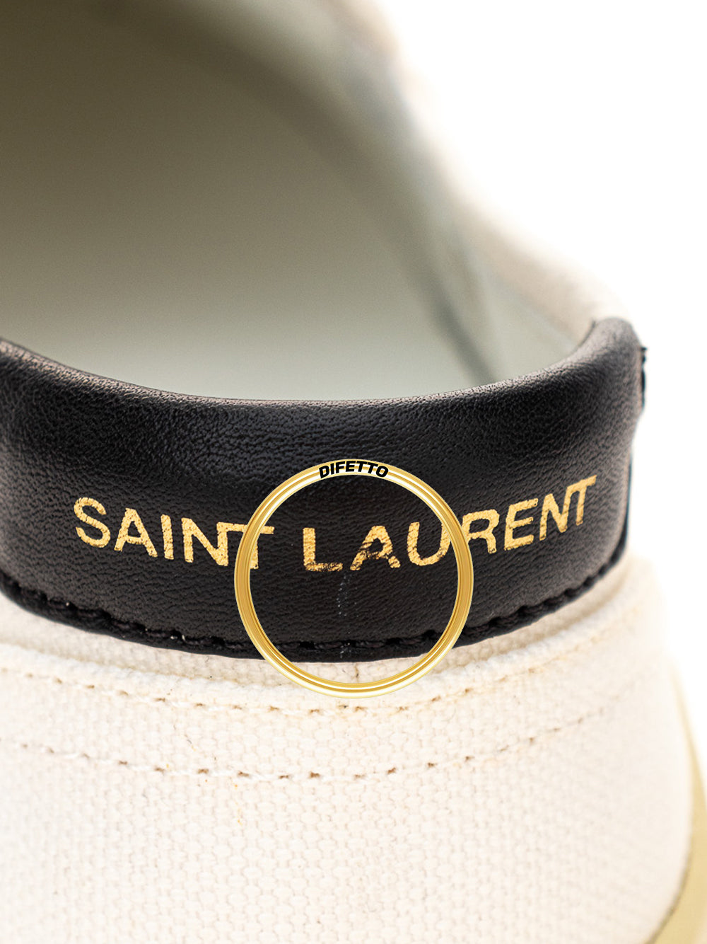 Sin cordones en lona blanca de Saint Laurent