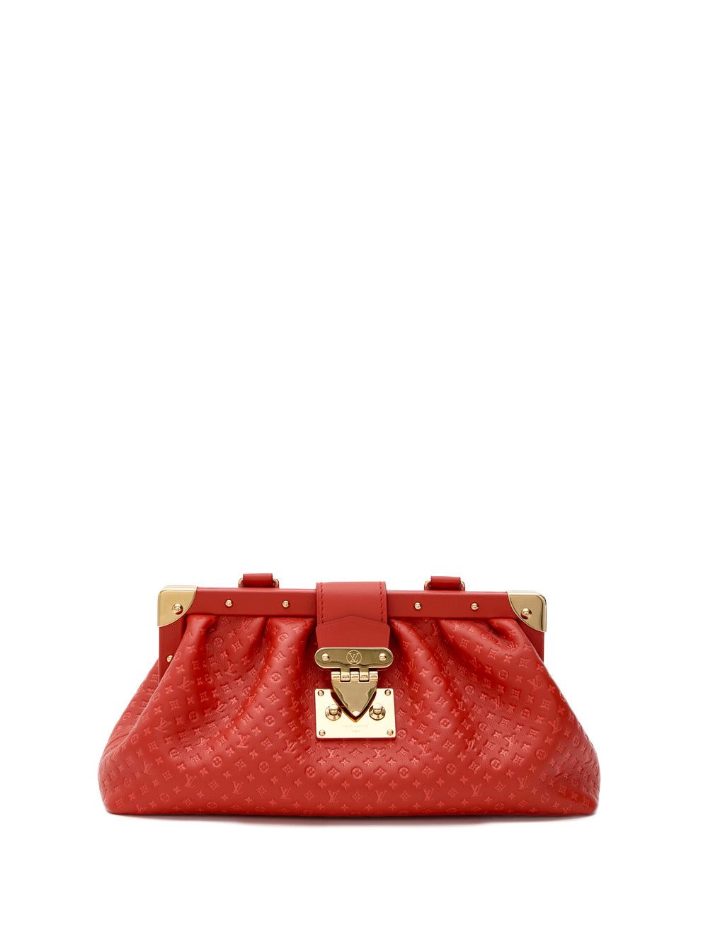 Louis Vuitton Red Leder Mono Clutch Mono Clutch -Tasche