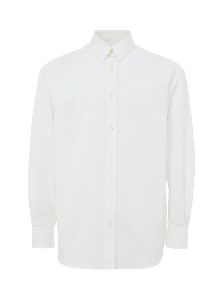 Coton Poppeline Shirt with Double Gucci Collar