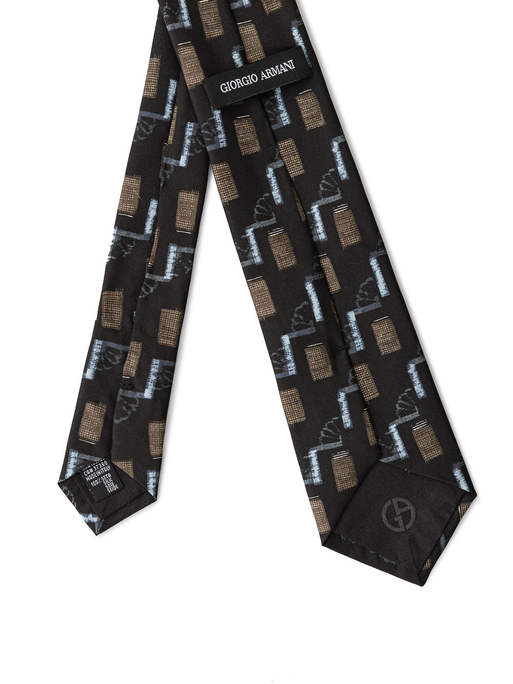 Cravatta nera in seta Giorgio Armani