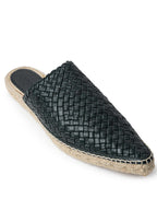 Espadrillas Lagoon con Intreccio in Verde Scuro Bottega Veneta