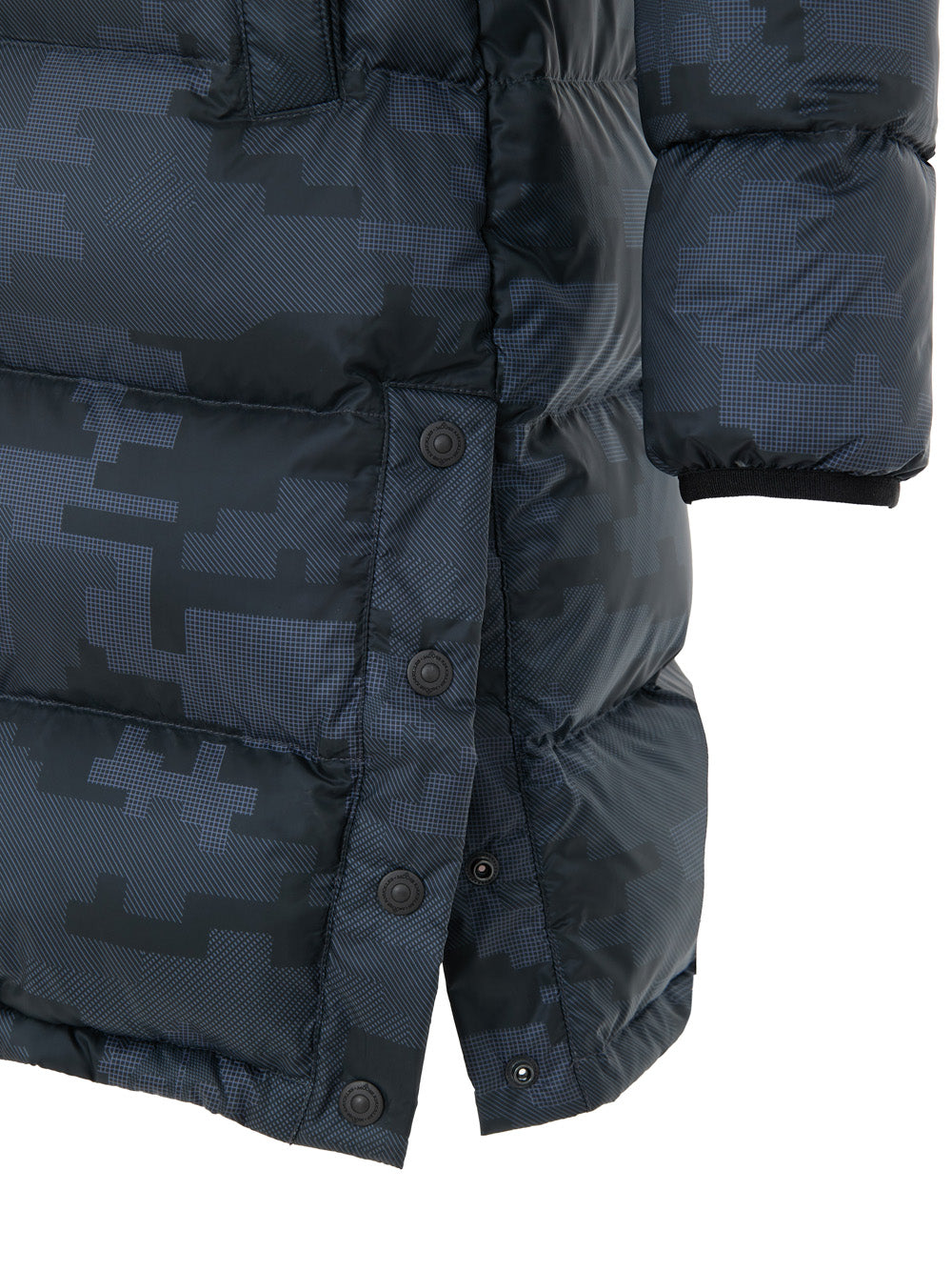 Piumino Imbottito Lungo in Grigio Moose Knuckles