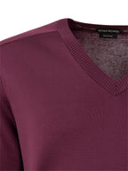 Tom Ford V-Ausschnittpullover aus violetter Seide