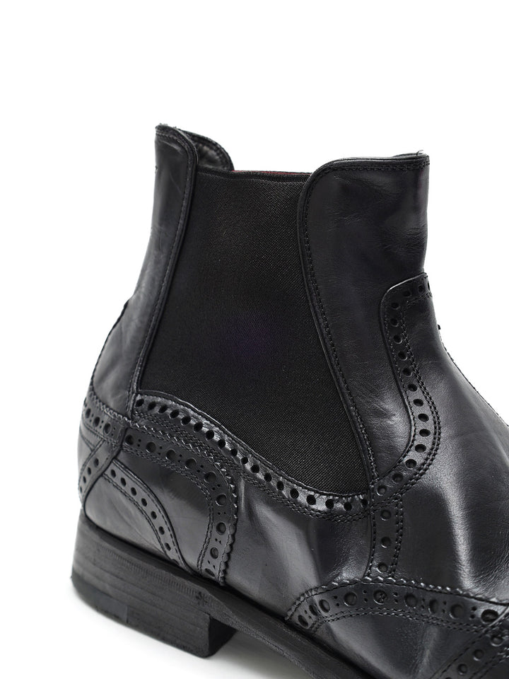 Stivaletto Chelsea Michelangelo in Pelle Nera Dolce & Gabbana