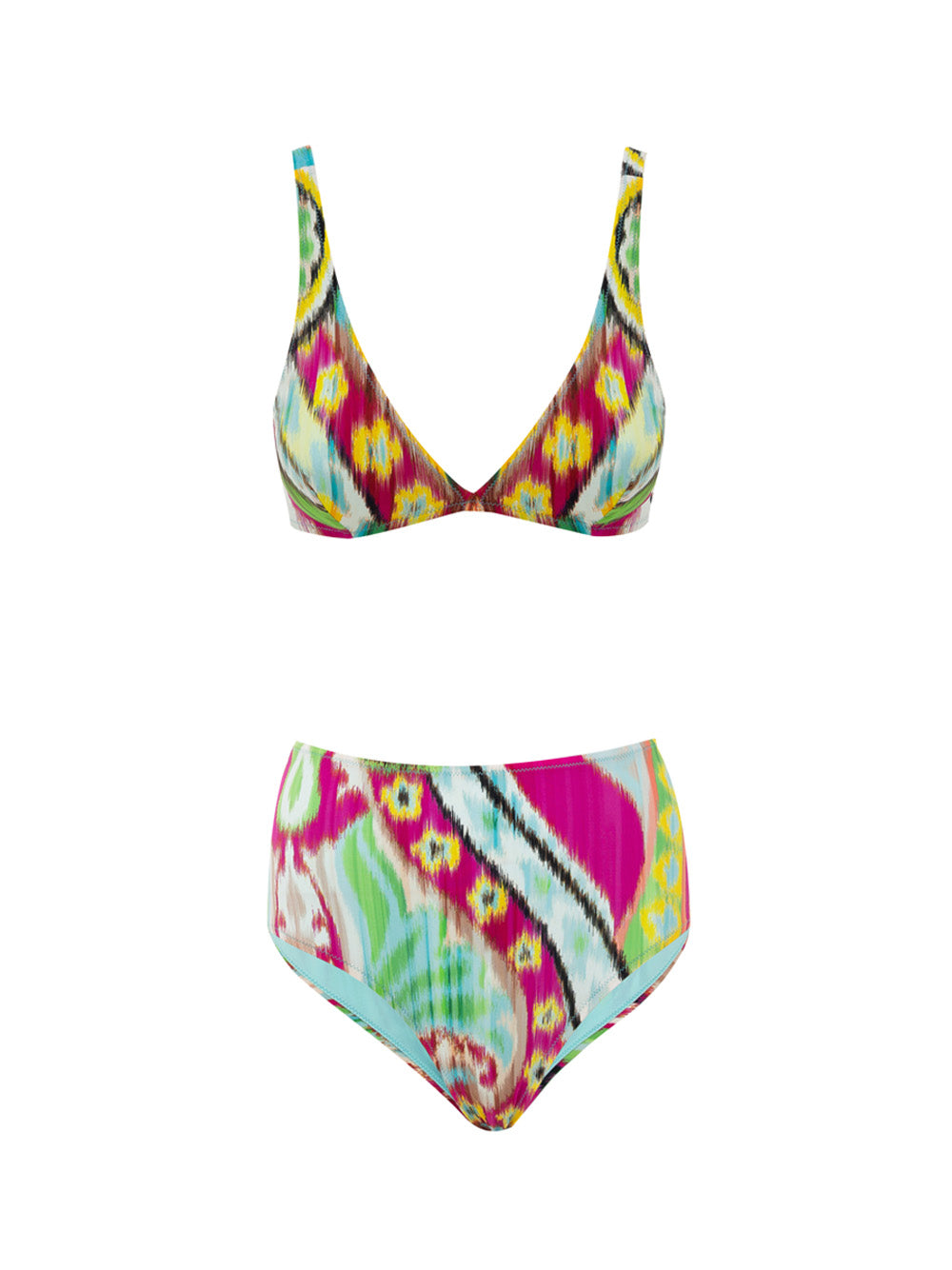 Bikini con Slip Alto in Stampa Multicolor Etro