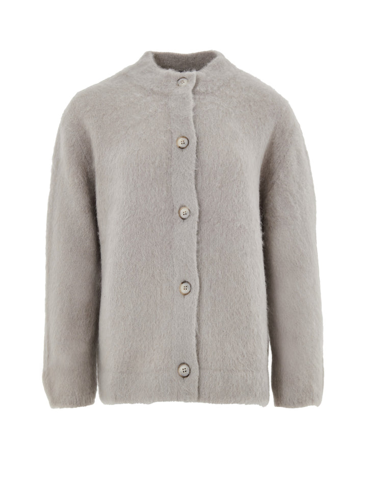 Cardigan con Colletto alla Corena in Tortora Gran Sasso