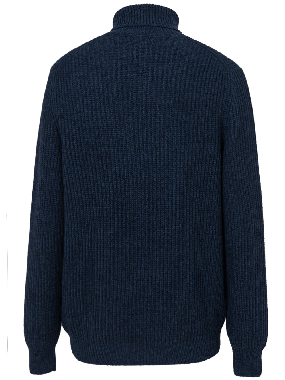 Maglione Dolcevita a Costine Blu Gran Sasso