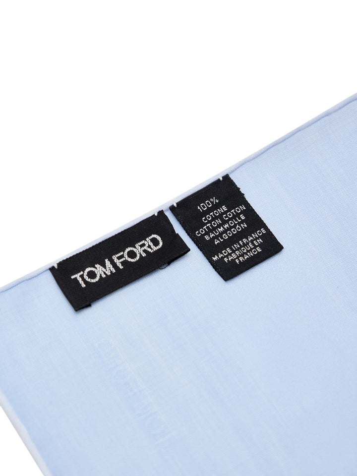 Fazzoletto da Taschino in Cotone Azzurro Tom Ford