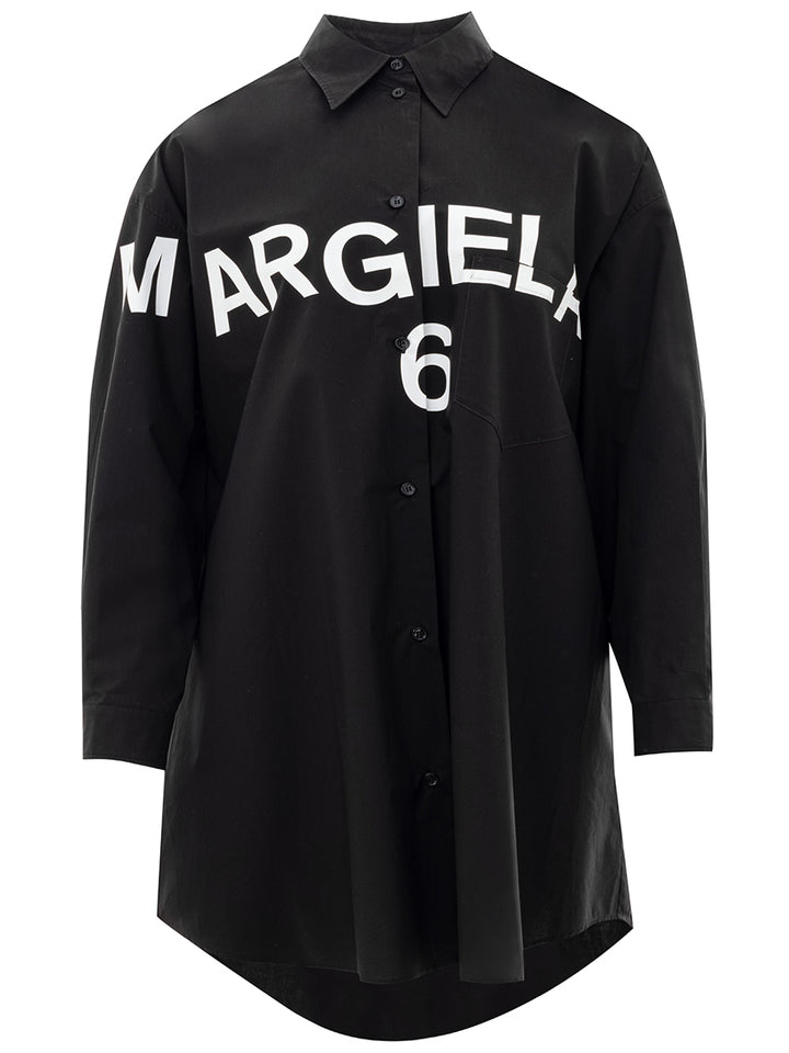 Robe Chemise Longue Noir MM6 Maison Margiela