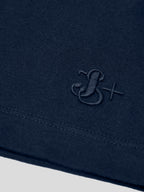 T-Shirt Blu Maniche Lunghe con Logo Ricamo Jil Sander