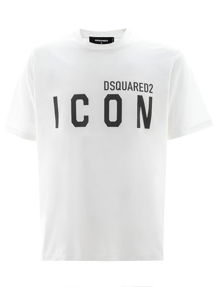T-Shirt in Cotone con Logo Dsquared2