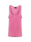 Top smanicato in seta rosa Tom Ford