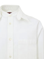 Camicia in Popeline di Cotone con Doppio Colletto Gucci