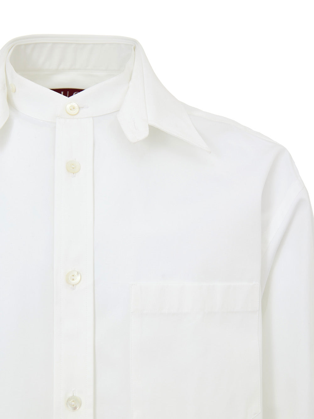 Camicia in Popeline di Cotone con Doppio Colletto Gucci