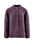 Cardigan con Colletto alla Corena in Bordeaux Gran Sasso