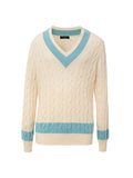 Maglione College Bianco/Azzurro Gran Sasso