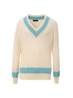 Maglione College Bianco/Azzurro Gran Sasso