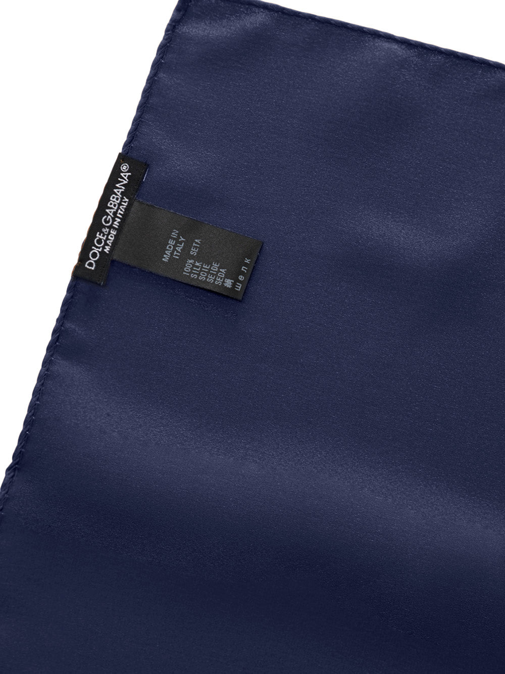 Pochette Fazzoletto in Seta Blu Dolce & Gabbana