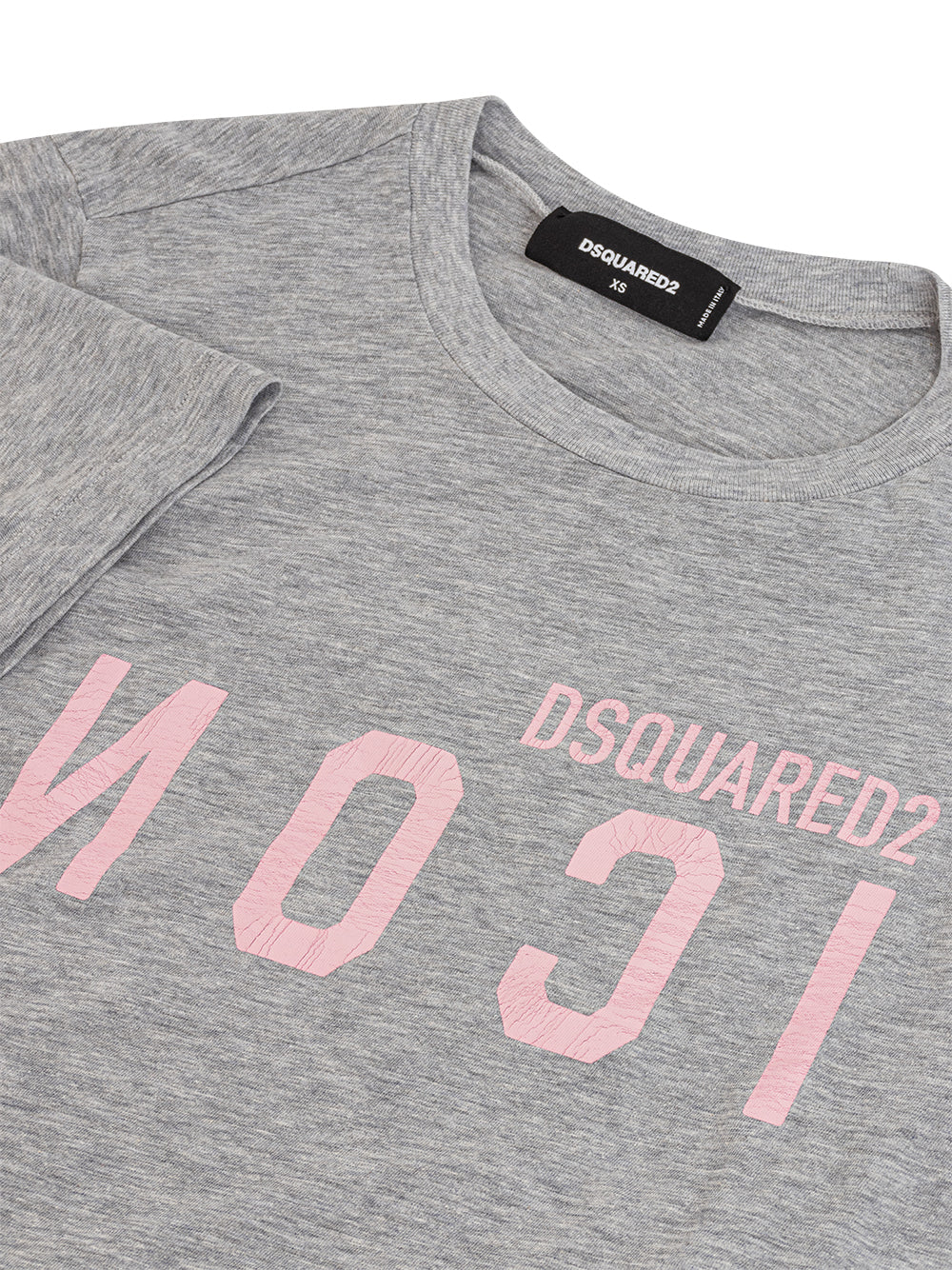 T-Shirt Grigio Mélange con logo Dsquared2 Icon.