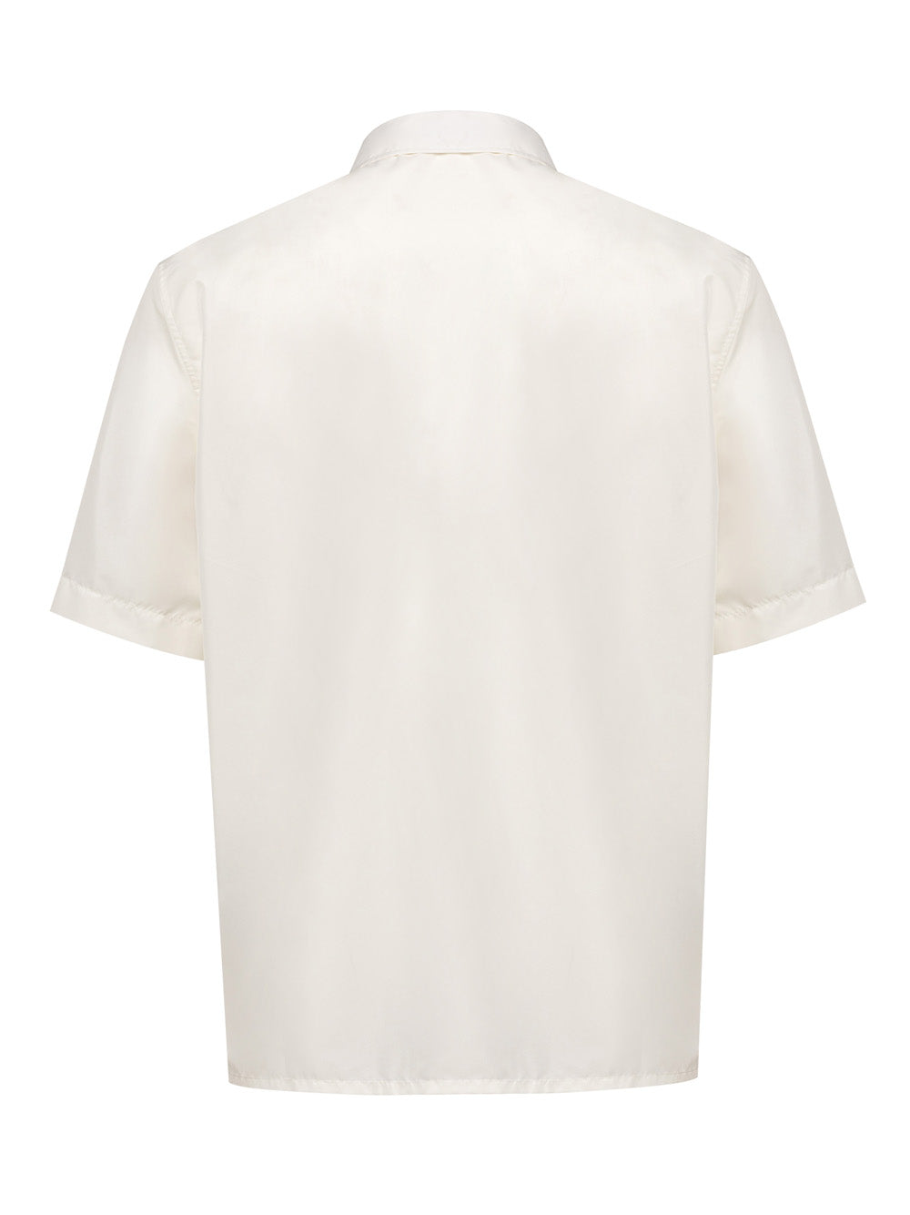 Camicia Mezza Manica con Zip in Bianco con Logo Dior