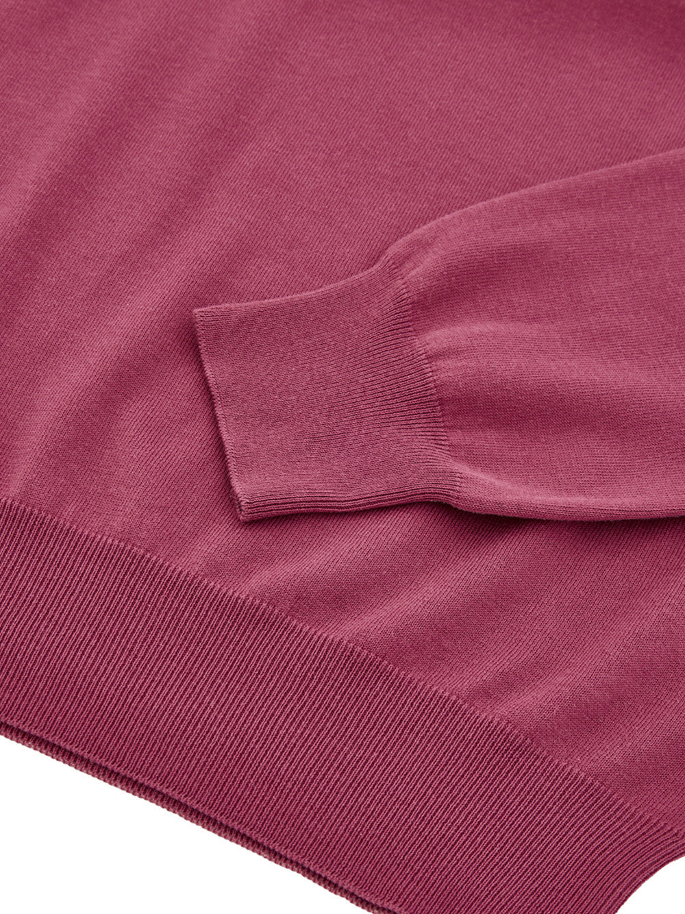 Maglia Scollo a V in Cotone Viola Gran Sasso