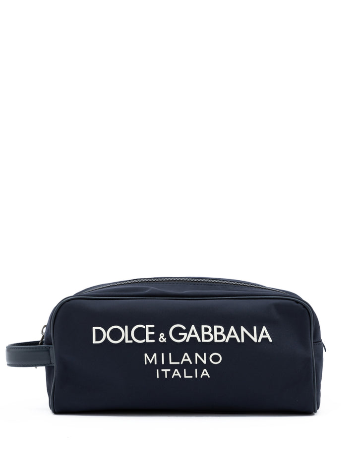 Nécessaire in nylon con logo frontale Dolce & Gabbana