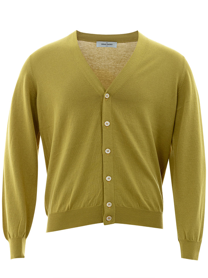 Cardigan sweater in Gran Sasso Yellow