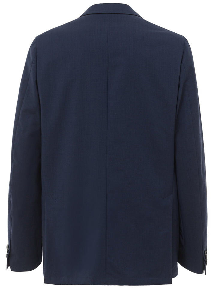 Chaqueta casual azul de botonadura simple Brioni